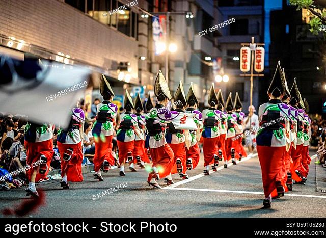Image of Koenji Awa dance. Shooting Location: Tokyo metropolitan area