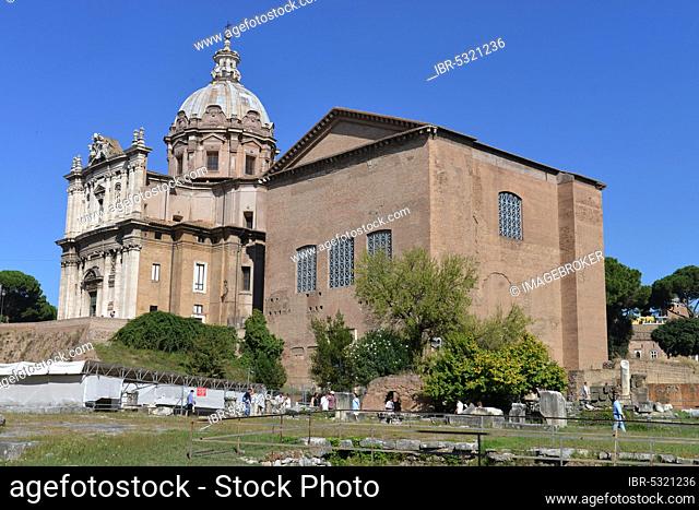 Curia, Curia, Church of Santi Luca e Martina, Roman Forum, Rome, Italy, Europe