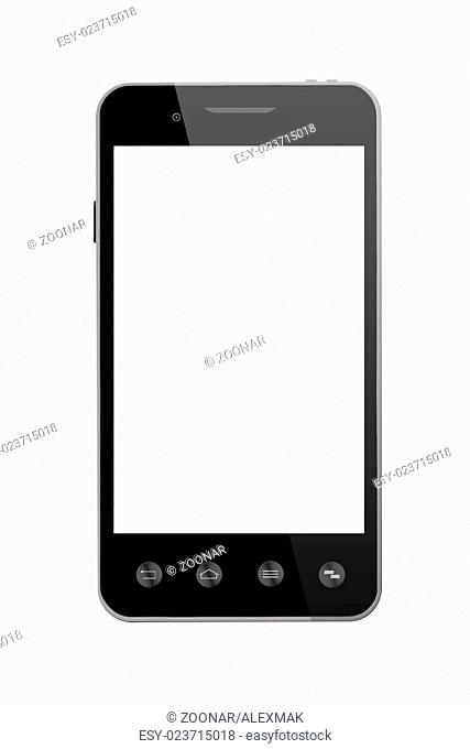 modern smart-phone isolated on the white backgroun