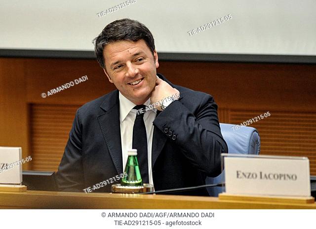 Italian Prime Minister Matteo Renzi during the Year- end press conference, Rome, ITALY-20-12-2015