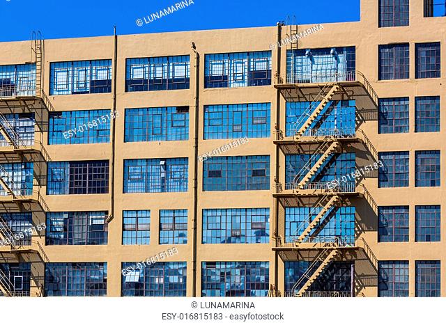 San Francisco industrial vintage buildings in California USA