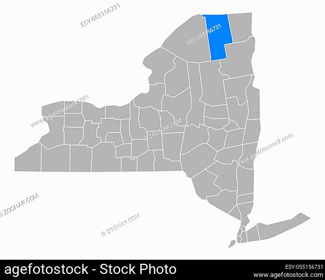Karte von Franklin in New York - Map of Franklin in New York