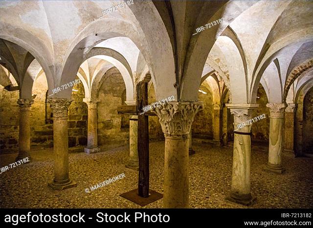 Crypt Old Cathedral, Rotonda, Paolo VI Square, Brescia, Lombardy, Italy, Brescia, Lombardy, Italy, Europe