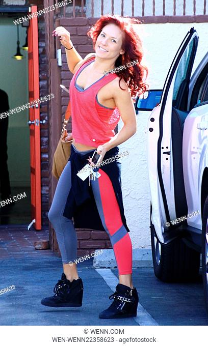Celebrities at the 'Dancing With The Stars' rehearsal studios Featuring: Sharna Burgess Where: Los Angeles, California, United States When: 01 Apr 2015 Credit:...