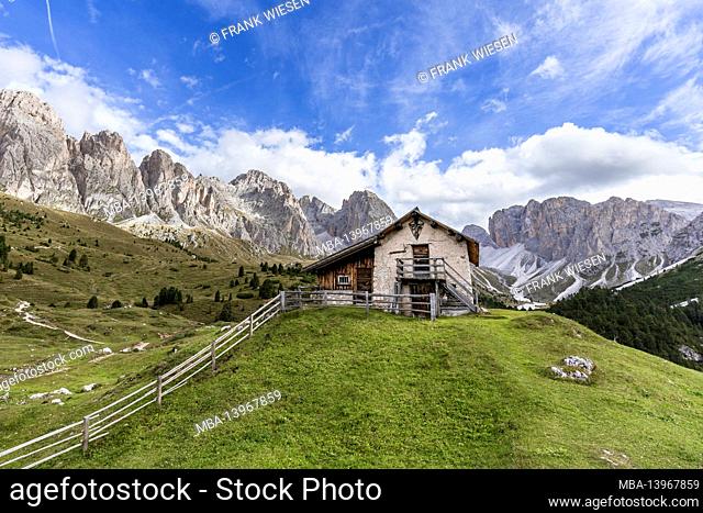 Mountain hut in the Dolomites