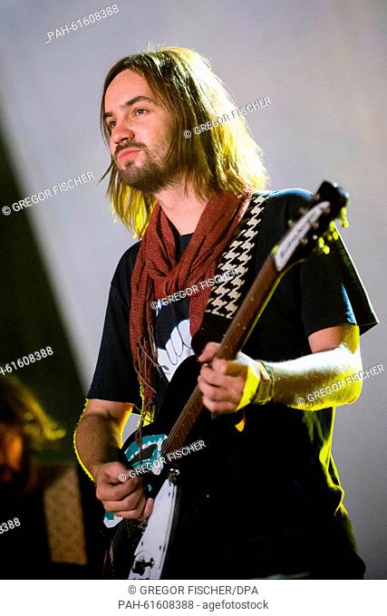 Kevin Parker of the band Tame Impala performs on stage at the Lollapalooza Festival on the grounds of the former Tempelhof airport in Berlin, Germany