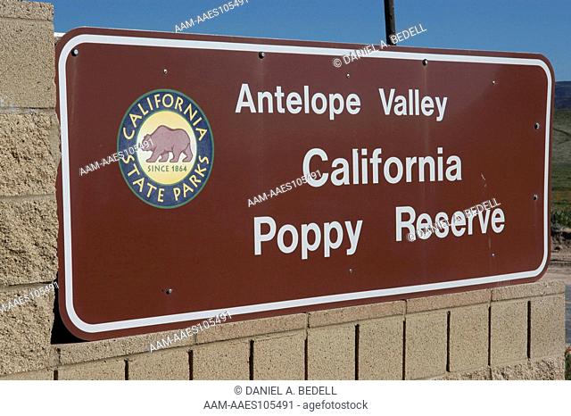 Poppy Preserve Sign Lancaster, California Spring, 2005 digital capture