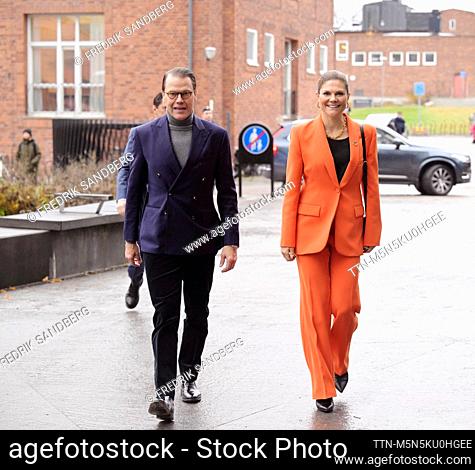 STOCKHOLM, SWEDEN 20231115 Crown Princess Victoria and Prince Daniel arrive at Aula Medica, Karolinska Institute ti taje part in Generation Pep's ""Pep Forum""