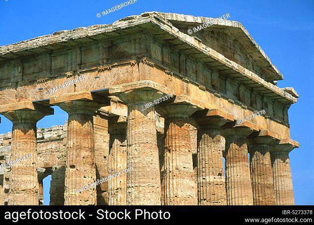 Temple of Poseidon, Paestum, Campania, Italy, Europe