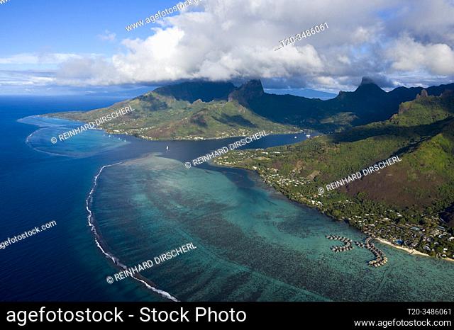 Aerial View of Cook's Bay, Moorea, French Polynesia