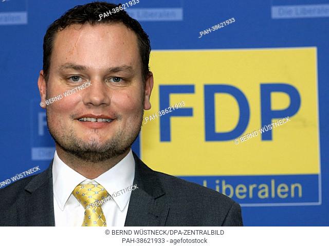 Current FDP state party chairman in Mecklenburg-Western Pomerania René Domke runs for state party chairman at the FDP State Party Convention in Teschow