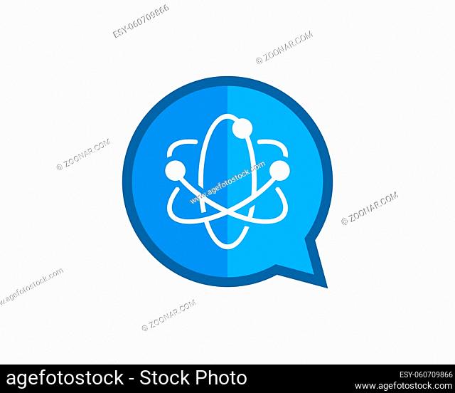 Simple bubble chat with atom symbol inside