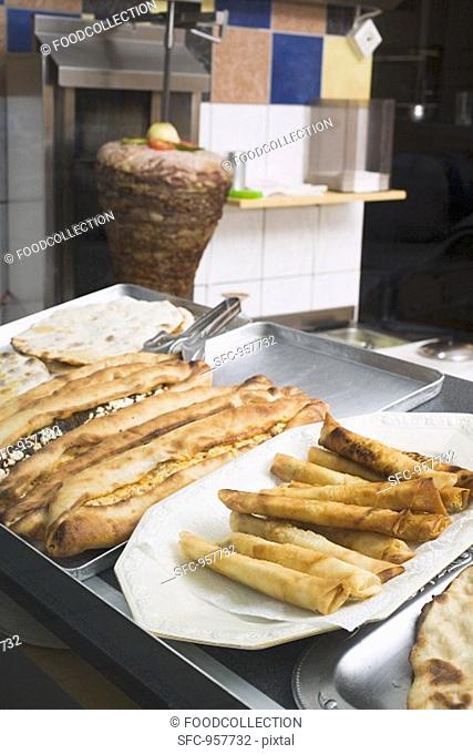 Turkish specialities in a snack bar