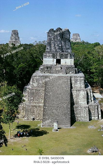Temple II, Mayan archaeological site, Tikal, Guatemala, Central America