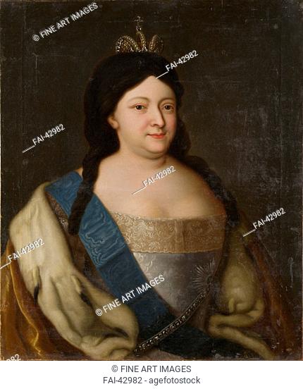 Portrait of Empress Anna Ioannovna (1693-1740) by Anonymous /Oil on canvas/Russian Art of 18th cen./Second Half of the 18th cen