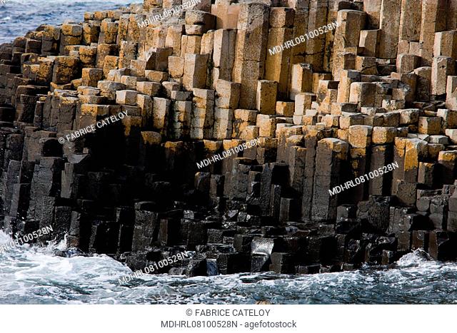 Colonnes en basalte du site naturel de la Chaussée des Géants ou Giant's Causeway