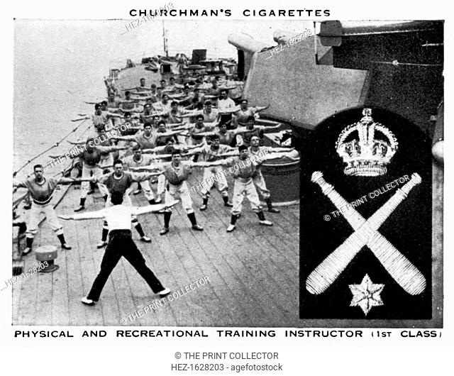 Physical & Recreational Training Instructor, (1st Class), 1937. Churchman's Cigarette Series, The Navy At Work
