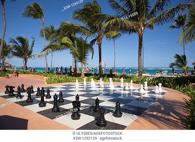 america, caribbean sea, hispaniola island, dominican republic, punta cana, hotel barcelo punta cana, chess