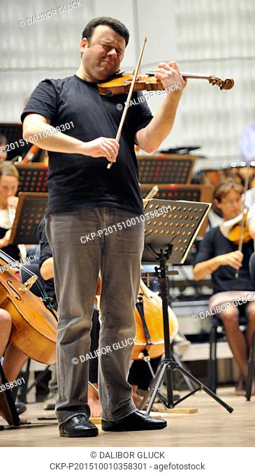 Ukrainian-born Israeli classical violinist Vadim Gluzman (pictured) and Bohuslav Martinu Philharmonic Orchestra rehearse for the opening concert of the...
