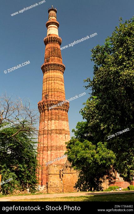 Qutb Minar - one of the UNESCO World Heritage Sites in Delhi. Its construction began at the end of the 12th century, after the conquest of the area by the...