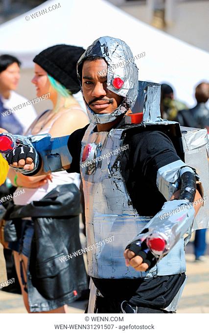 Hundreds of games characters including video games-inspired cosplayers, mascots and characters take part in London Games Festival Games Character Parade