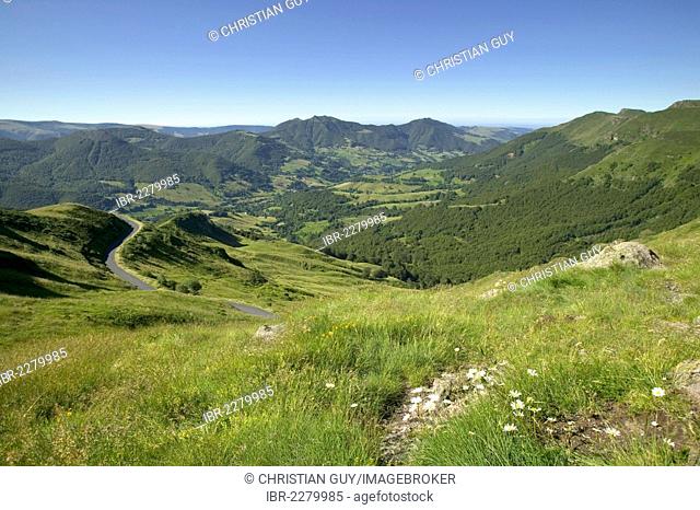 Mandailles Valley, Parc Naturel Regional des Volcans d'Auvergne, Auvergne Volcanoes Regional Nature Park, Cantal, France, Europe