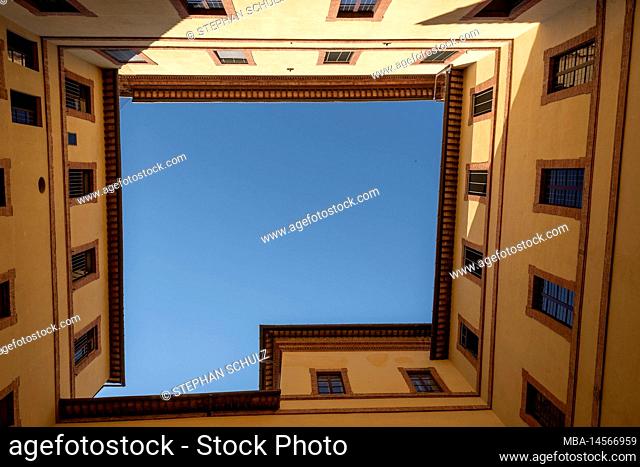Blue sky, Palazzo Del Rettorato, University of Siena, Tuscany, Italy