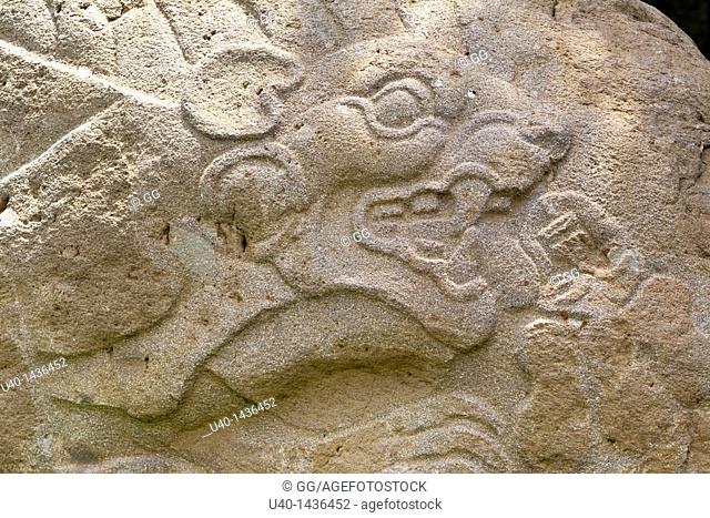 Guatemala, El Baul museum stone carvings