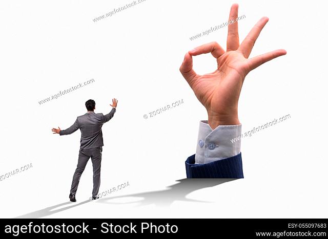 Ok gesture in business concept