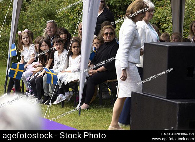 Queen Silvia at the inauguration of the Garden of Memories and Knowledge in Husensjo Park in Helsingborg, Sweden, May 31, 2022