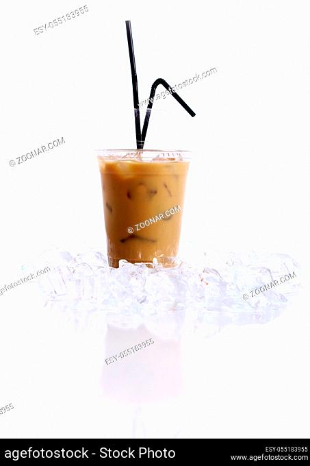 Cold coffee drink with ice