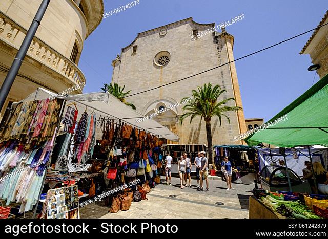 regional market, Santanyi, Mallorca, Balearic Islands, Spain, Europe