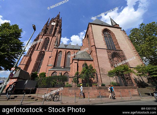 St. Bartholomew's Imperial Cathedral, Domplatz, Frankfurt am Main, Hesse, Germany, Europe