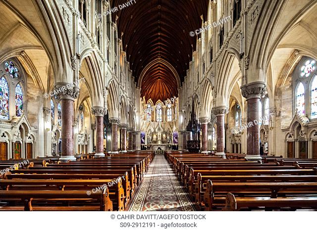 The nave and altar of St Colman's Cathedral, Cobh, Co. Cork, Munster, Ireland