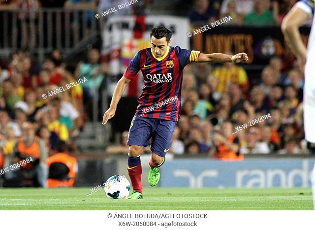 FC Barcelona. Xavi in action