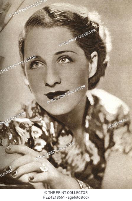 Norma Shearer, Canadian-born actress, 1933. Shearer (1902-1983) was an Academy Award-winning actress in Hollywood and one of the major female stars of the 1930s