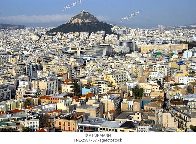 High angle view of city, Athens, Greece