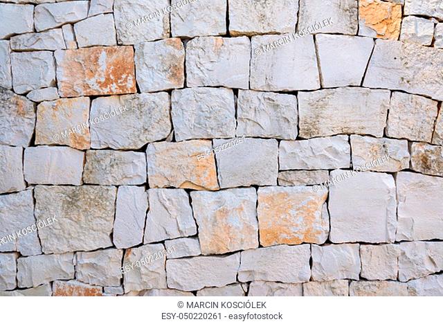 Background or texture made of brick wall without any mortar