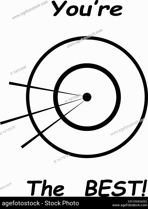 Hit the target, be better, more accurate, first, stronger. Vector template