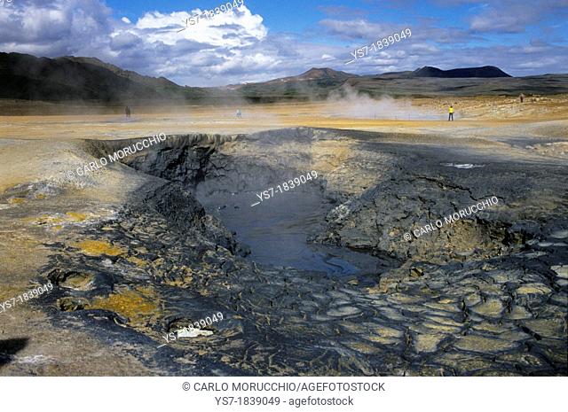 Geothermal activity in the surroundings of Lake Myvatn caldera, Northern Iceland