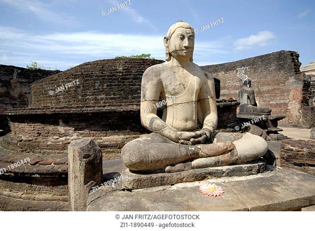Buddha statue at the historical complex of Polonnaruwa, Sri Lanka