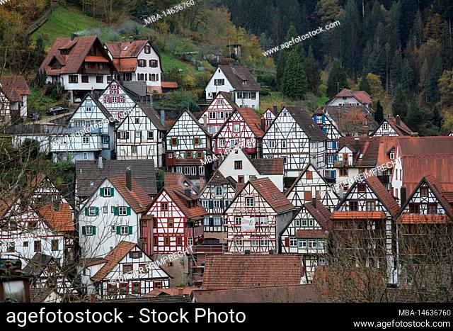 Germany, Baden-Wuerttemberg, Black Forest, Schiltach, half-timbered houses