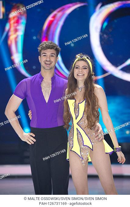 KLAUDIA WITH K, Model, with her figure skating partner Sevan LERCHE, presentation of the candidates for the SAT.1 television show DANCING ON ICE