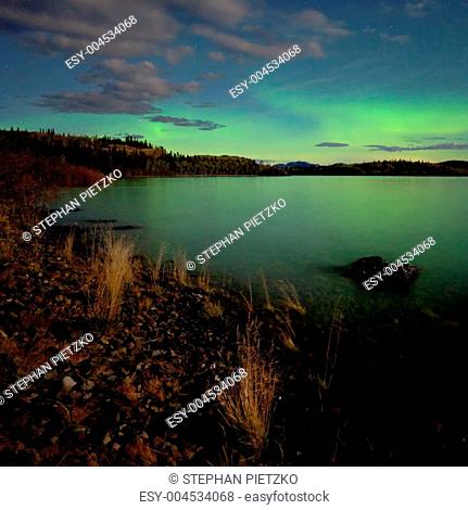 Aurora borealis Northern lights display