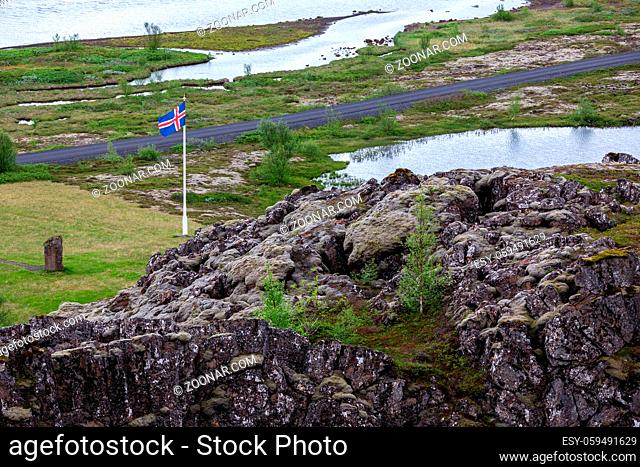 Thingvellir National Park Iceland. Thingvellir National Park separates Europe and America