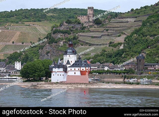Pfalzgrafenstein und Burg Gutenfels bei Kaub am Rhein