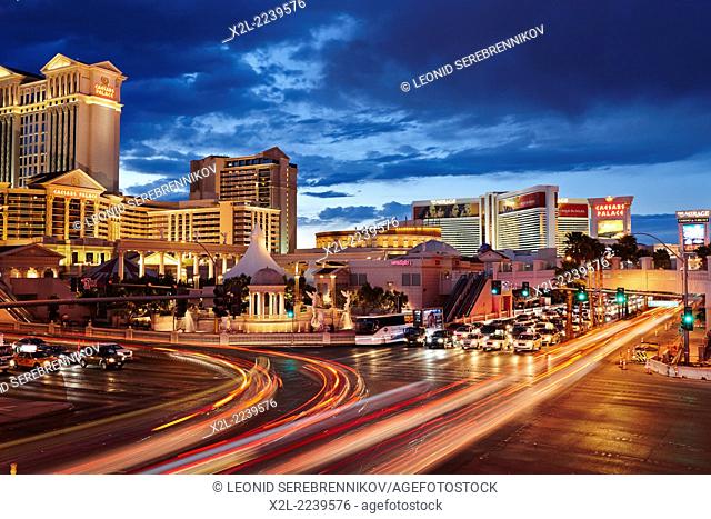Las Vegas Boulevard. Las Vegas, Nevada, USA