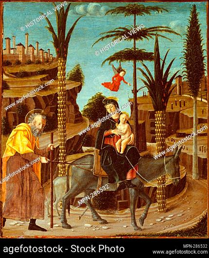 Author: Bernardino Jacobi Butinone. The Flight into Egypt - c. 1485 - Butinone, Bernardino Italian, c. 1450-before November 1510