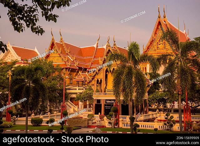 the Wat Kong Kararm Worawihan Temple in the city of Phetchaburi or Phetburi in the province of Phetchaburi in Thailand.  Thailand, Phetburi, November, 2019
