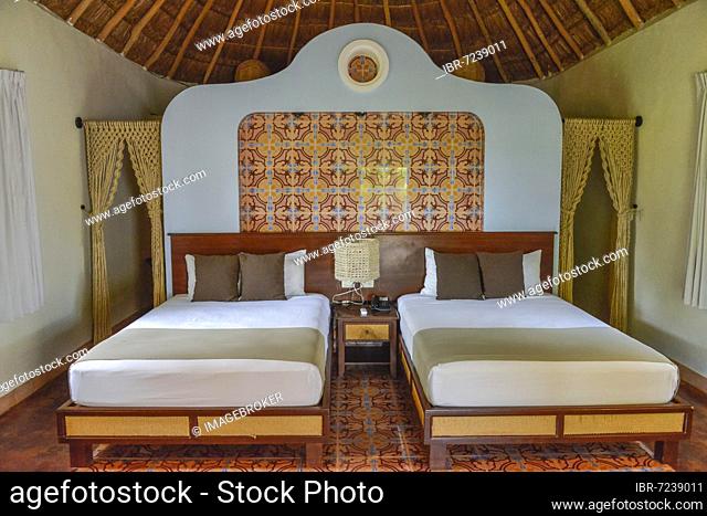 Bed, Holiday home, Bungalow, Hotel complex, Hacienda Sotuta de Peon, Yucatan, Mexico, Central America